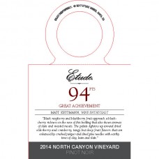 Etude Accolade Necker - 2014 North Canyon Vineyard Pinot Noir, 94pts, Wine Enthusiast