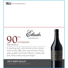 Etude Accolade Shelf Talker - 2012 Napa Valley Cabernet Sauvignon, 90pts, Wine Spectator