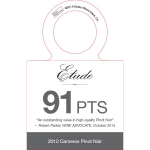 
        
        Etude Accolade Necker: 2012 Carneros Pinot Noir - 91 Points, Wine Advocate        
      