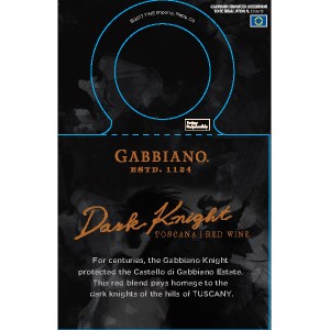Gabbiano F17 Dark Knight Toscano Red Wine Promo Necker
Gabbiano F17 Dark Knight Toscano Red Wine Promo Necker