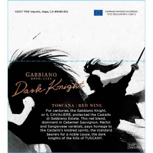 
        
        Gabbiano F18 Summer Dark Knight Toscano Red Wine Shelf Talker         
      