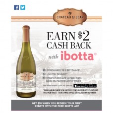 Chateau St. Jean "Earn $2 Cash Back with Ibotta" Case Card Valid 03/01/18 - 03/31/18