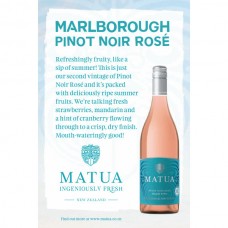 Matua Marlborough Sauvignon Blanc and Pinot Noir Rose Wine Card - Two Sided