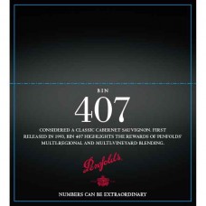 Penfolds Numbers BIN 407 Cabernet Sauvignon Double-Sided Shelf Talker 