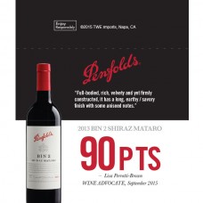 Penfolds Accolade Shelf Talker - 2013 Bin 2 Shiraz Mataro, 90 points Wine Advocate, 09/2015