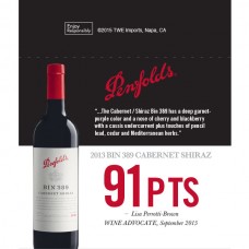 Penfolds Accolade Shelf Talker - 2013 Bin 389 Cabernet Shiraz, 91 points Wine Advocate, 09/2015