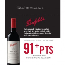 Penfolds Accolade Shelf Talker - 2013 Bin 407 Cabernet Sauv, 91+ points Wine Advocate, 09/2015