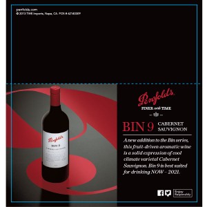 
        
        Penfolds Shelf Talker Bin 9 - Cabernet Sauvignon        
      