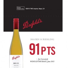 Penfolds Accolade Shelf Talker - 2014 Bin 51 Reisling, 91 points Wine & Enthusiast, June 2015