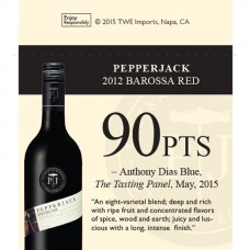Pepperjack Accolade Shelf Talker - 2012 Barossa Red, 90 Points - The Tasting Panel, May 2015