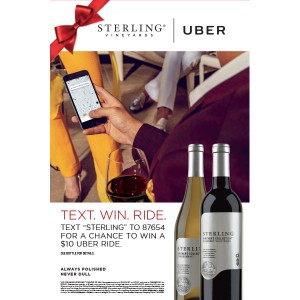 
        
        Sterling Vintner's Collection Text. Win. Drive. Uber 12x22.5 Case Card - Expiration 12/31/17        
      