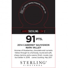 Sterling Vineyards 2014 Cabernet Sauvignon Napa Valley James Suckling 91pts Accolade Necker 