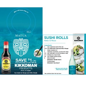 
        
        Matua - Kikkoman $1 IRC 2-panel TIP, expires 12/31/17        
      